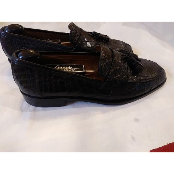 Vintage Men\'s $995 ZELLI Black Genuine Crocodile Alligator Loafers Shoes 10M main image 11